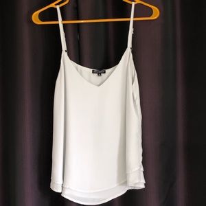 Thin strap layered v neck top